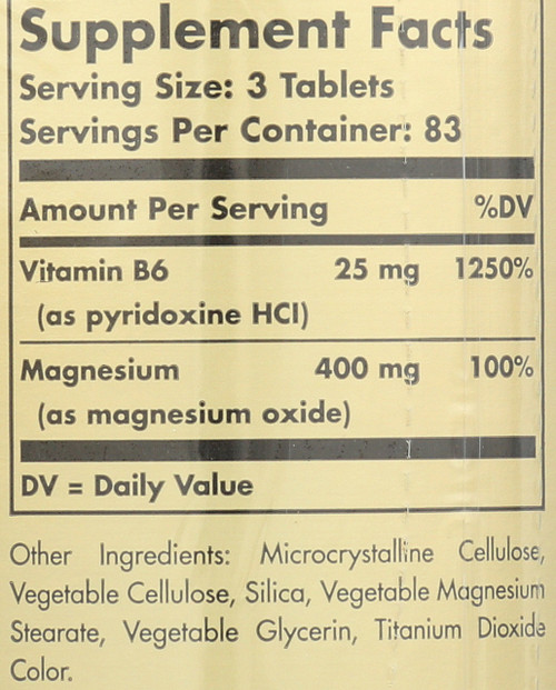 Magnesium with Vitamin B6 250 Tablets