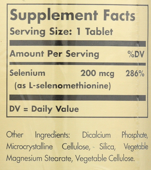 Yeast-Free Selenium 200mcg 250 Tablets