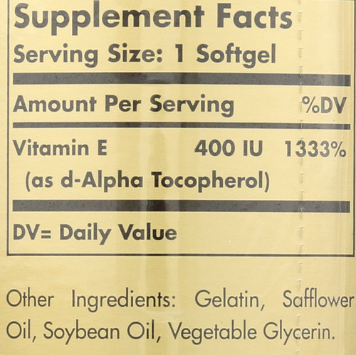 Vitamin E 400 IU 250 Alpha Softgels