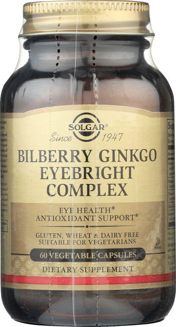 Bilberry Ginkgo Eyebright Complex 60 Vegetable Capsules