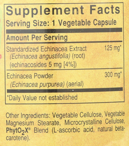 SFP Echinacea Herb Extract 60 Vegetable Capsules