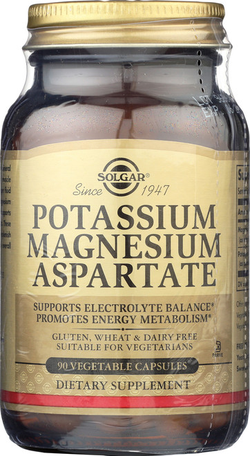 Potassium Magnesium Aspartate 90 Vegetable Capsules