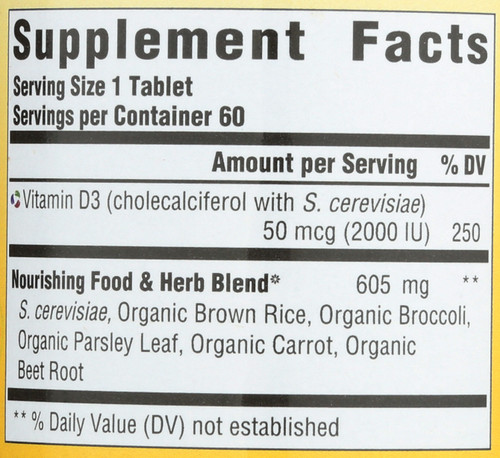 Vitamin D-3 2000 IU 60 Tablets