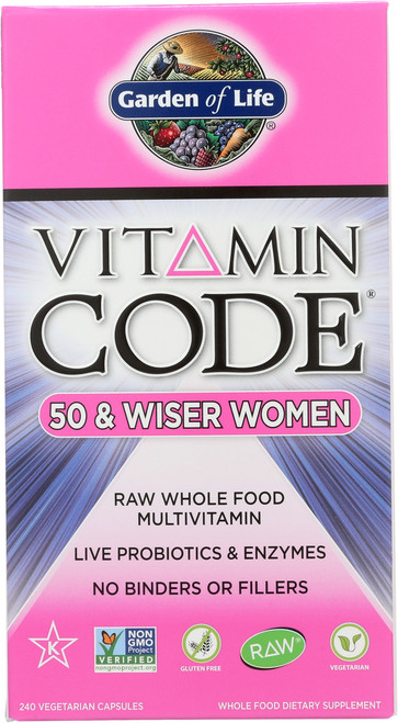 Vitamin Code 50 & Wiser Women's Multi 240 Capsules