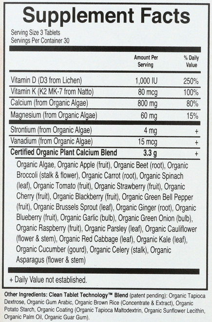 Mykind Organics Plant Calcium 90 Organic Tablets