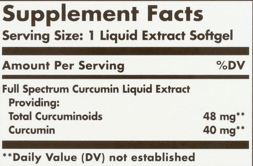 Curcumin Full Spectrum 185x 24 Hour Support 30 Softgels