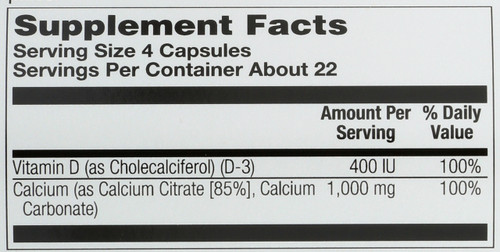 Calcium Citrate With Vitamin D-3 90 Capsules