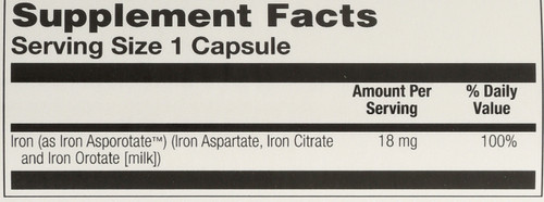 Iron Asporotate 100 Capsules