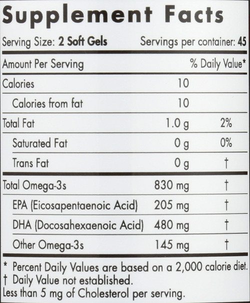 DHA - 830 MG OMEGA-3 - 500 MG - 90 COUNT