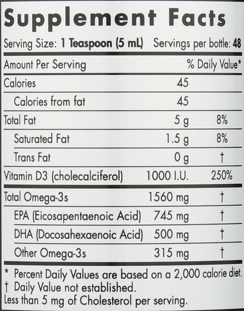 OMEGA-3D - LEMON - 8 FL OZ - 237ML