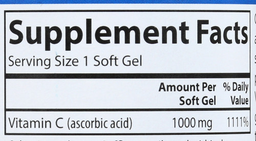 Vitamin C - C-Gel 1000 Mg - 100 Soft Gels