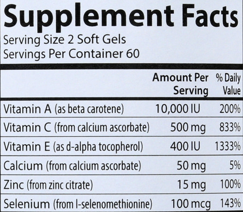 Antioxidants - Aces + Zn® - 120 Soft Gel