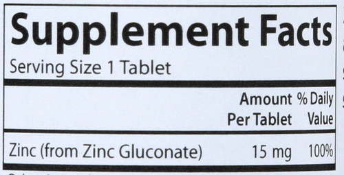 Zinc - 15 Mg - 100 Tablet