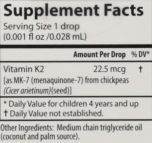 Kid'S Super Daily K2 - 22.5 Mcg Of Vitamin K2 As Mk-7 Per Liquid Drop - 360 Drops
