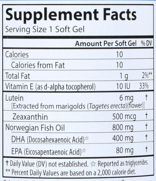 Eye Formula - Natural Orange Flavor - 60 Soft Gel