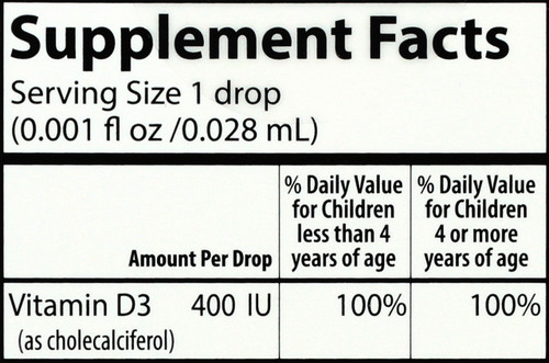 Vitamin D - Super Daily D3 For Kids 400 Iu - 365 Each