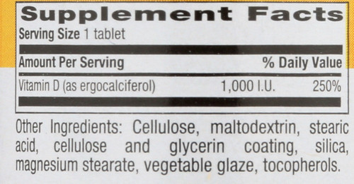 Dry Vitamin D 1000 Iu 100 Tablets