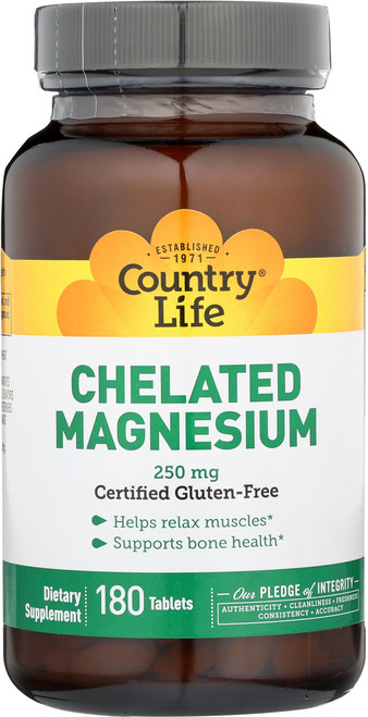 Chelated Magnesium 250 Mg 180 Tablets