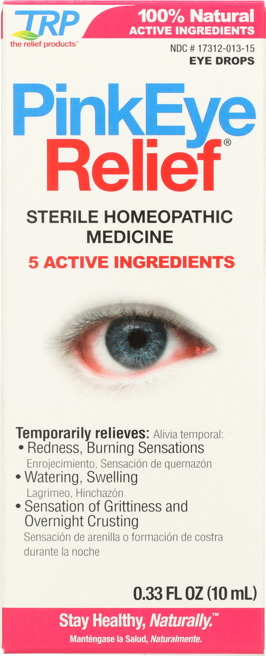 Eye Drops Pinkeye Relief Sterile Homeopathic Medicine 0.33 Fluid Ounce