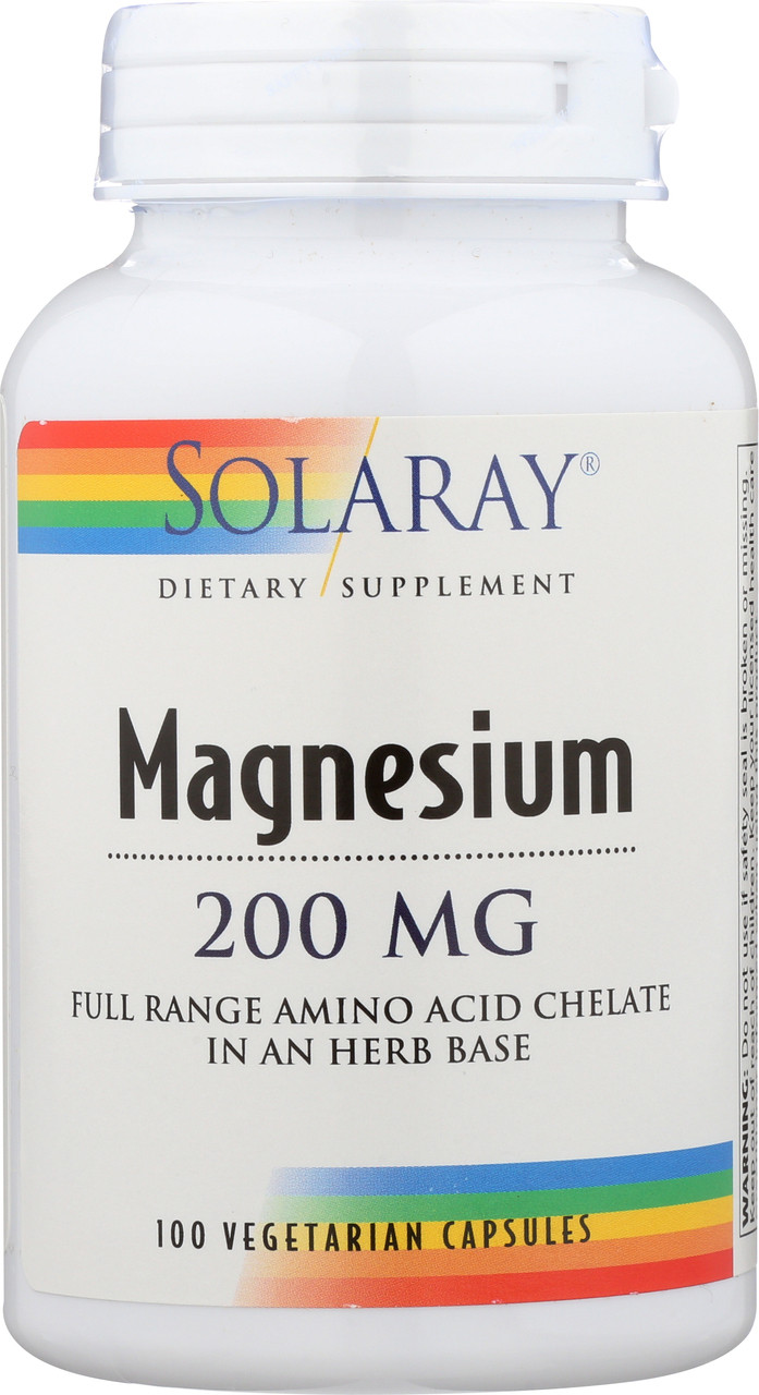 Magnesium, Amino Acid Chelate 100 Vegetarian Capsules 200mg