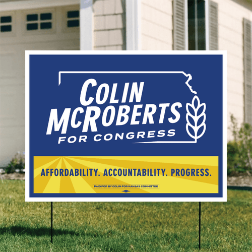 Affordability. Accountability. Progress. (24" x 18" Coroplast Yard Sign)