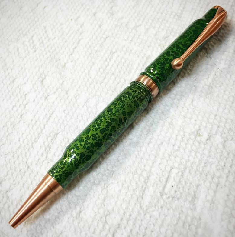 High Caliber 308 Green Vein Powder Coated Pen - Bright Copper - Hero ...