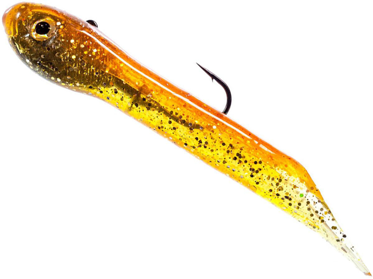 Hook Up Baits Handcrafted Soft Fishing Jigs (Color: Orange Gold