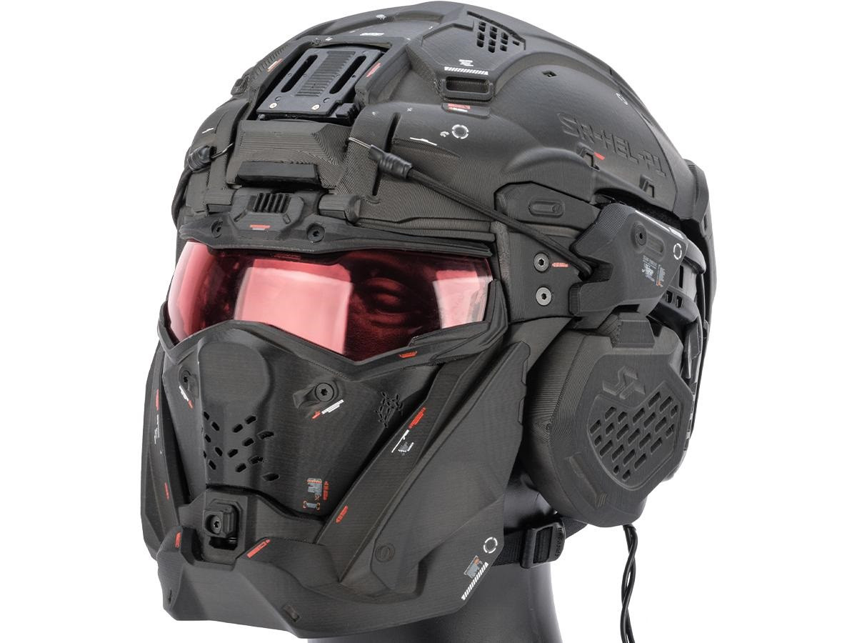 SRU SR Tactical Helmet w/ Integrated Cooling System & Flip-Up