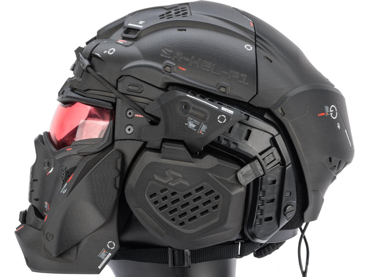 SRU SR Tactical Helmet w/ Integrated Cooling System & Flip-Up
