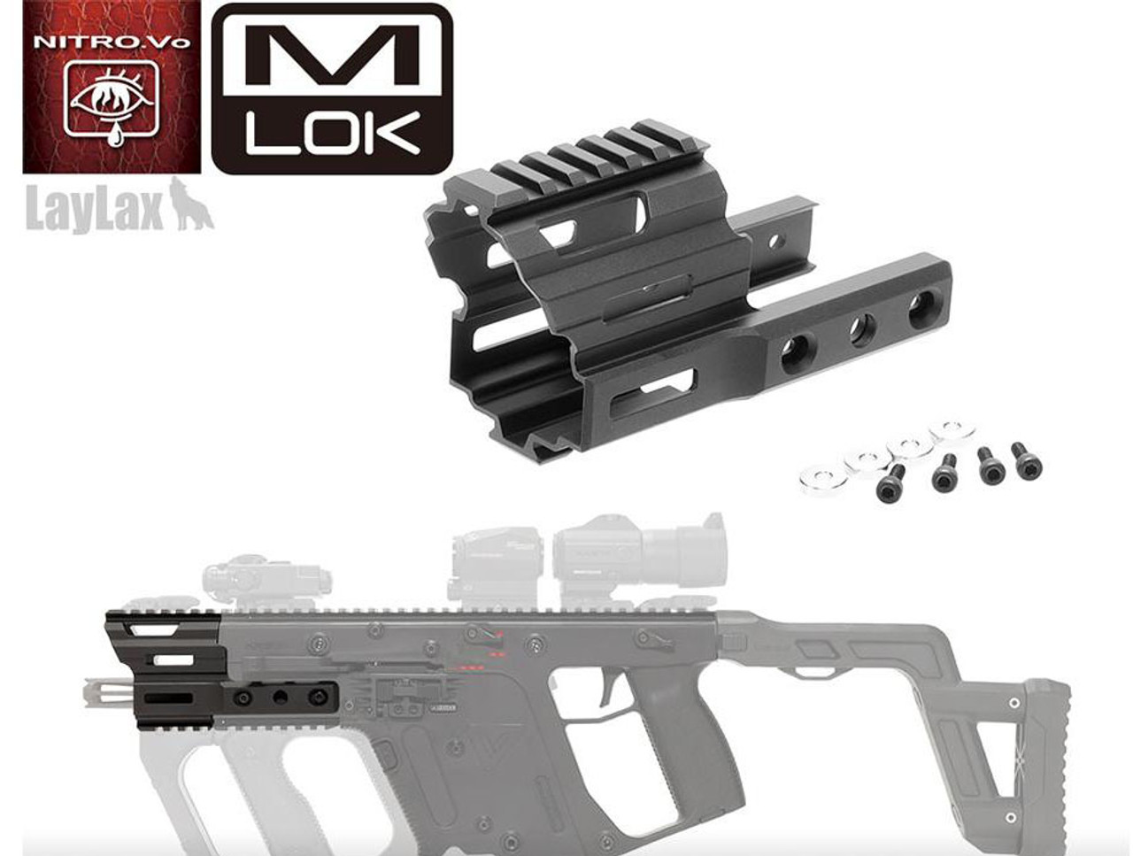 得価セールLayLax(ライラクス) KRYTAC KRISS Vector Enhanced Barrel Shroud サイレンサー パーツ