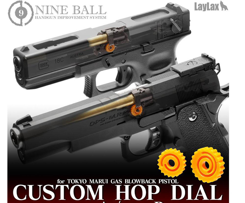 Hopup Dial Laylax Nine Ball Custom Hop-Up Adjustment Dial for Tokyo Marui Gas ...