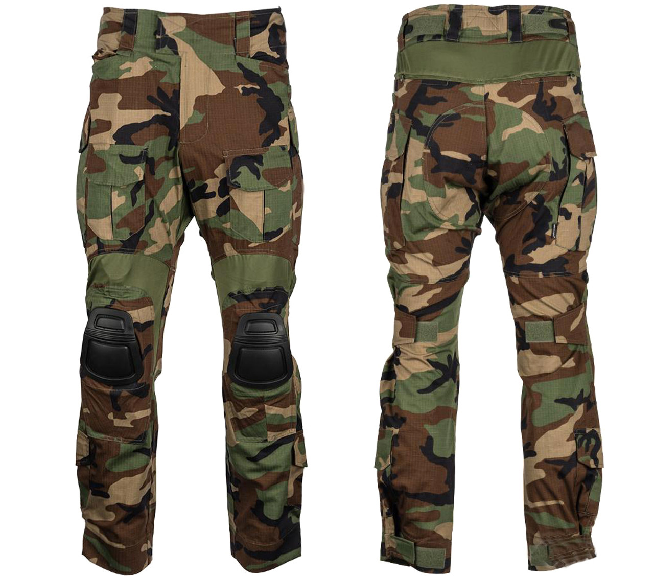 CAMO HQ - American M81 Woodland CAMO Women's Leggings with pockets