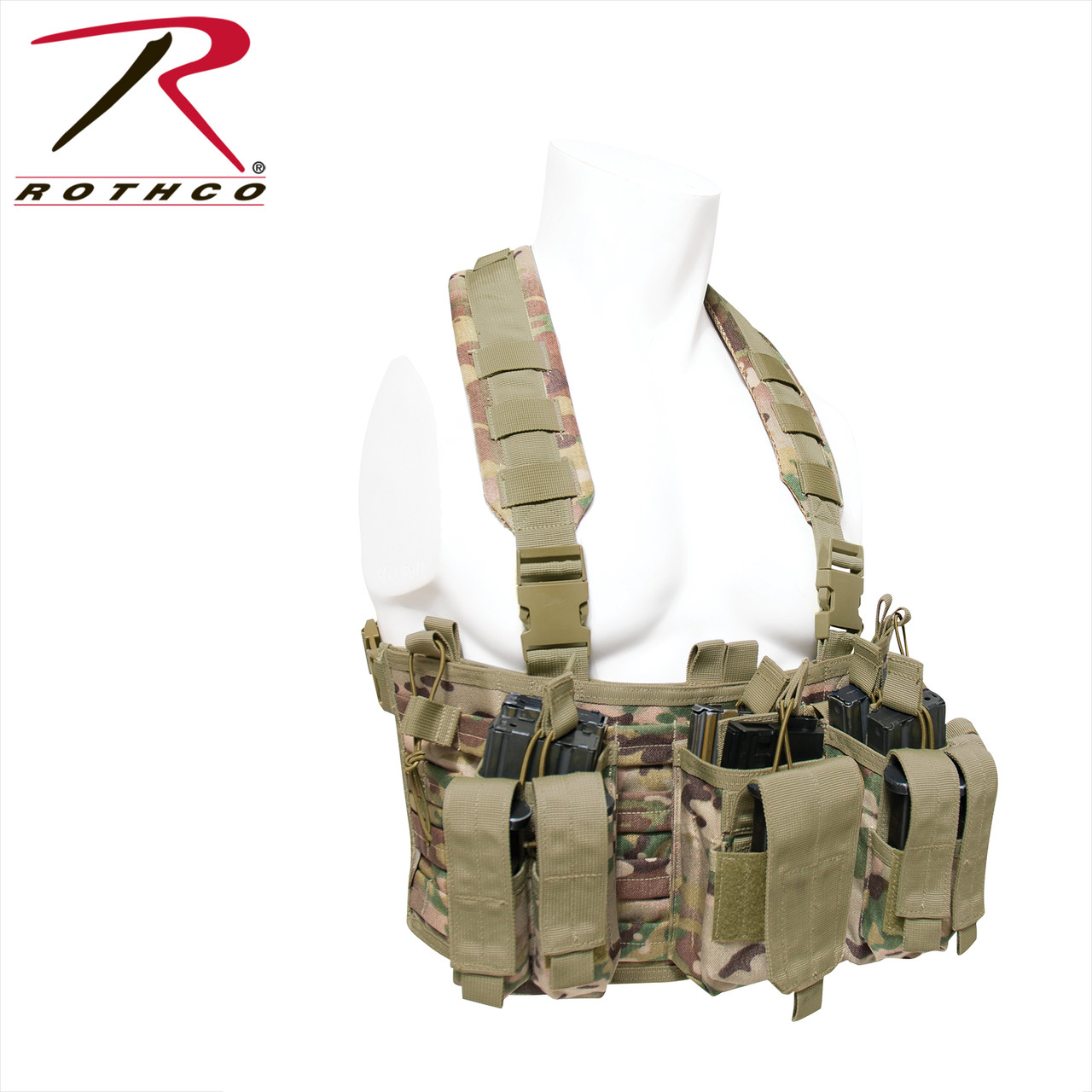 その他 Rothco Tactical Vest PALS Multicam Rothco Multicam Laser Cut MOLLE Plate Carrier Vest