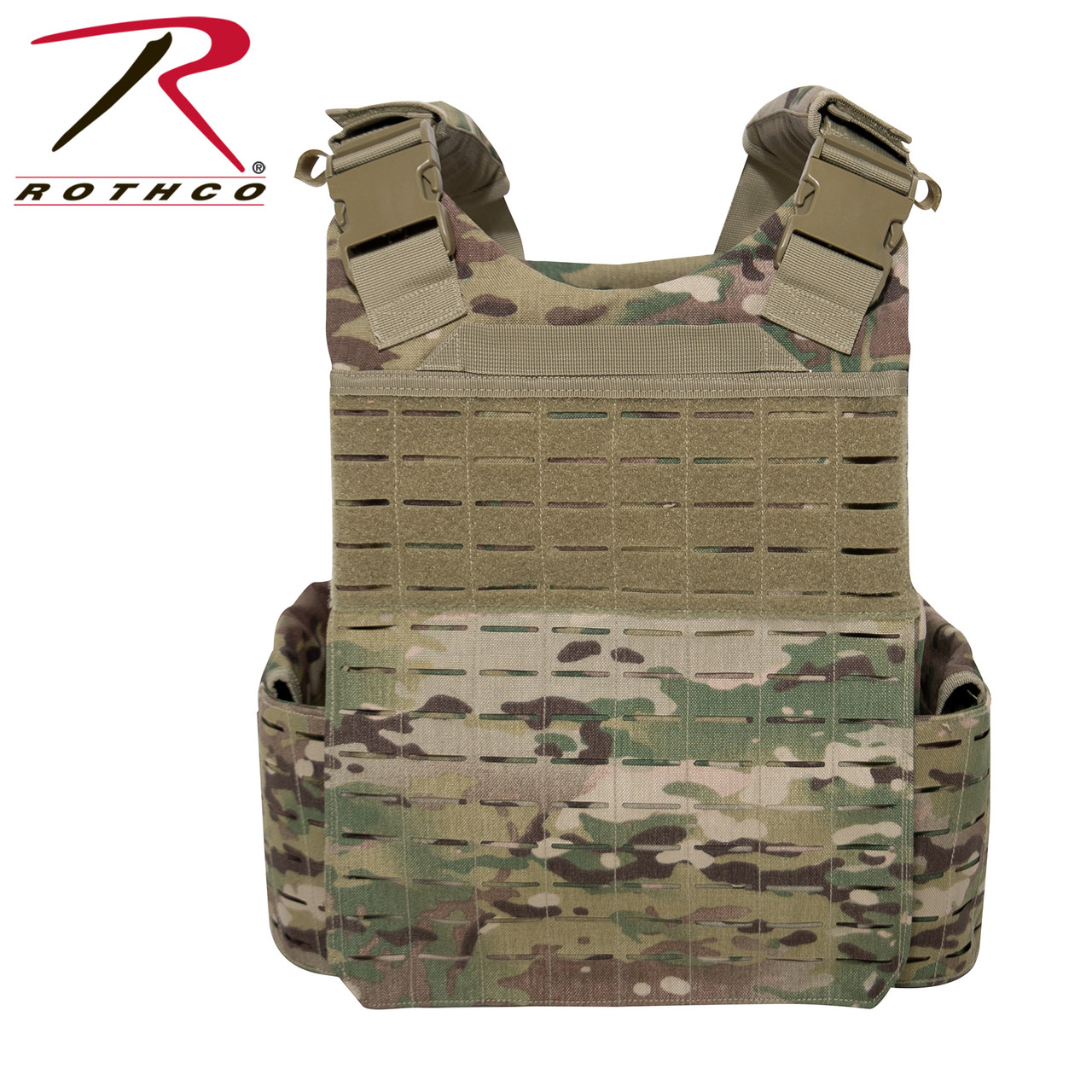 Rothco Laser Cut MOLLE Plate Carrier Vest - Multi-Cam - Hero Outdoors
