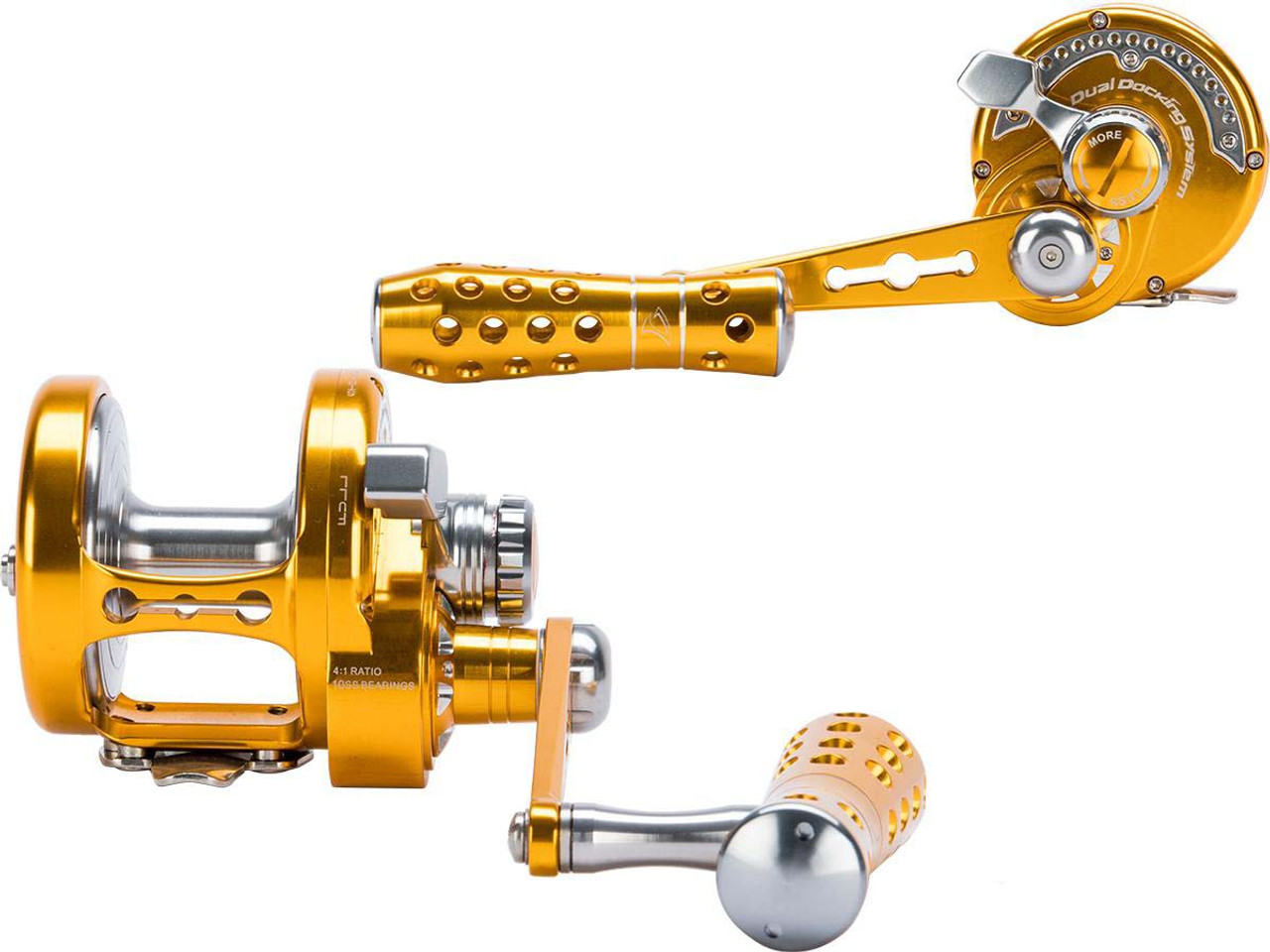 Jigging Master Power Spell Fishing Reel - Gold / Gray (Size: PE6