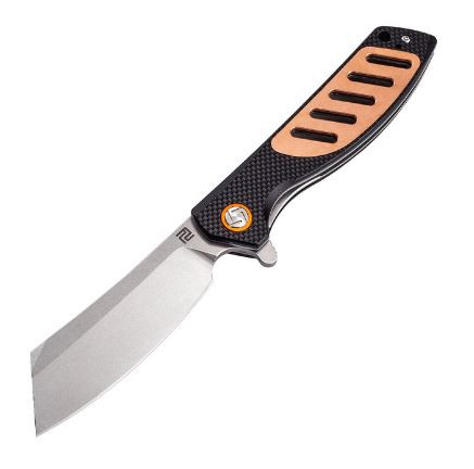 Artisan Cutlery Tomahawk Flipper Folding Knife, D2, Copper/G10