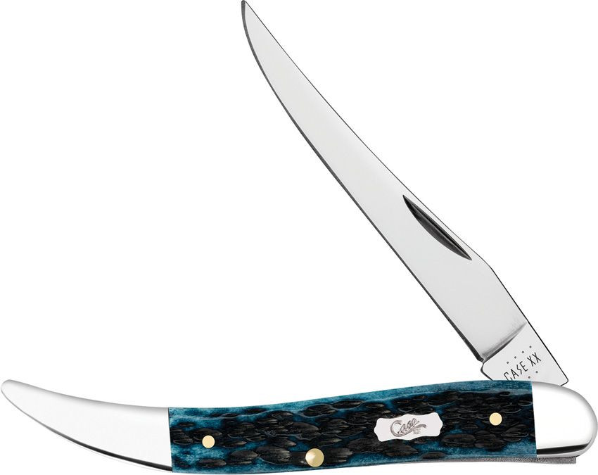 W.R. Case & Sons Stockman Jigged Mediterranean Blue Bone Knife
