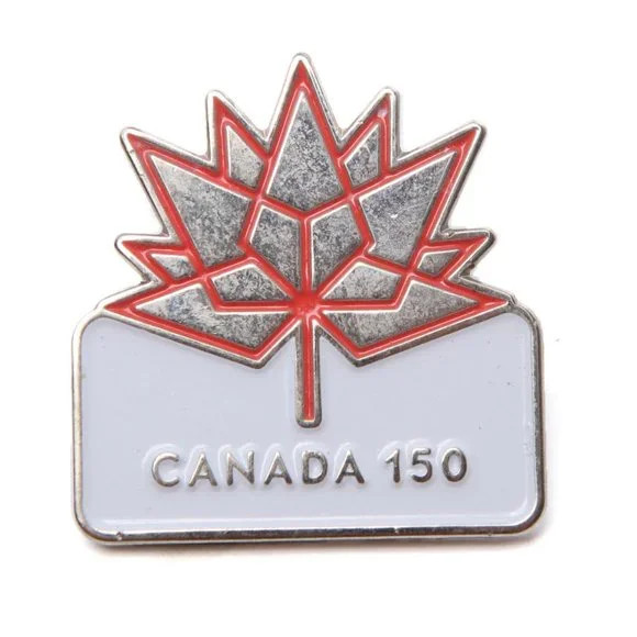 Canada 150 Years Enamel Metal Pin White Red - Hero Outdoors