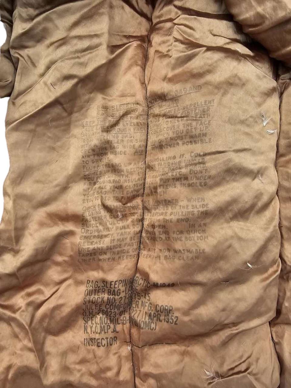 U.S Armed Forces M-1949 Mountain Sleeping Bag w/ Cover