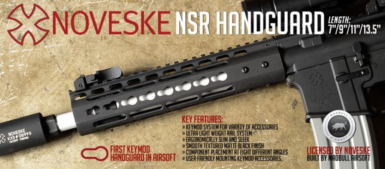 Madbull Airsoft Noveske NSR Keymod Handguard - 9