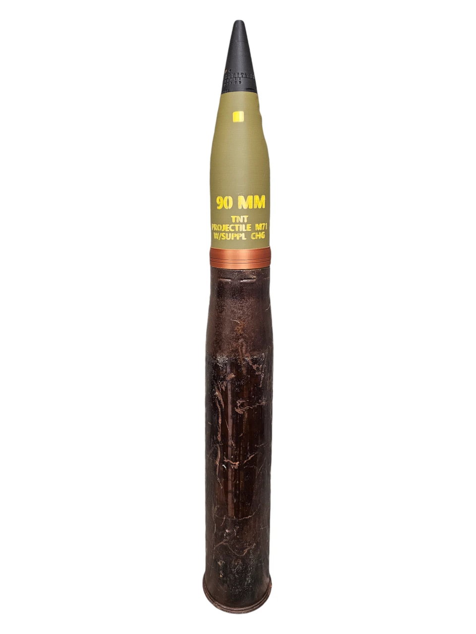Deactivated M795 155mm Projectile w/ 3D printed Dummy Fuse