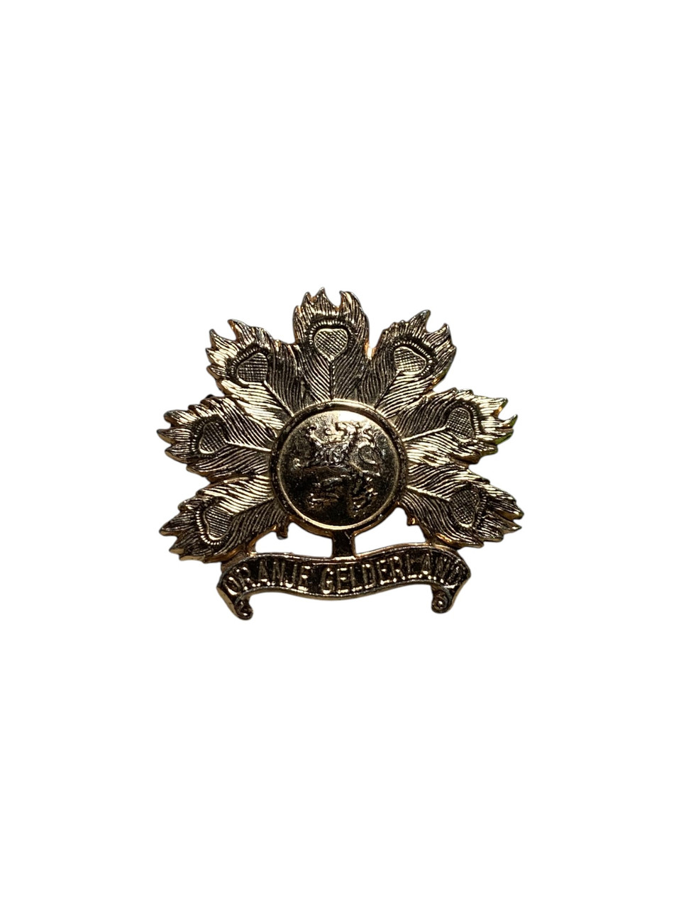 Royal Netherlands Army Oranje Gelderland Cap Badge