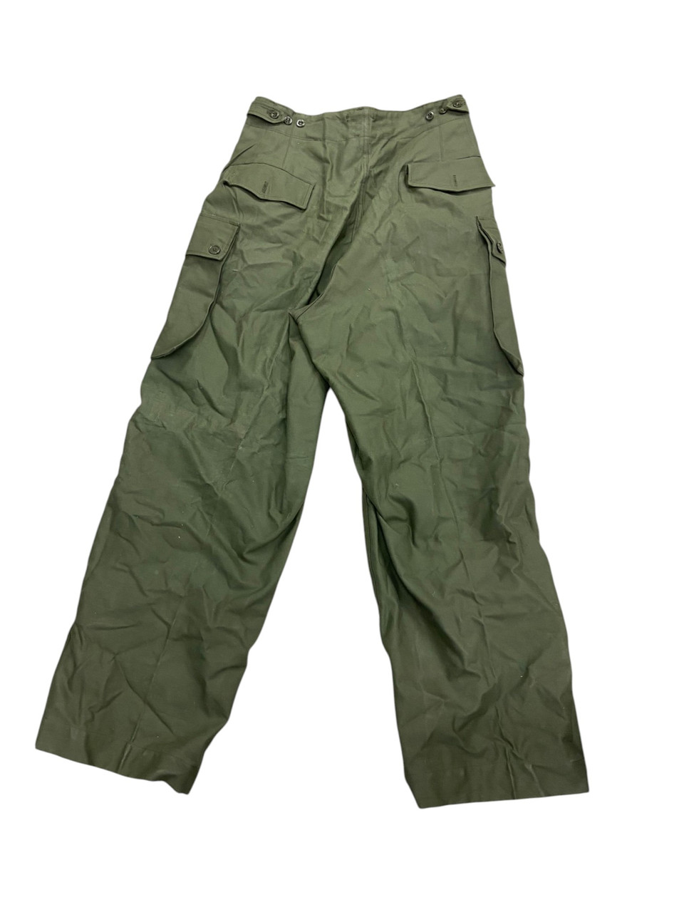 【50‘s】DUTCH Military Field Cargo Pants Dutch Armed Forces Heavyweight OD Field Cargo Pants