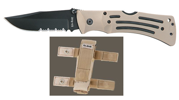 Ka-Bar 3053 Desert Mule Lockback Serrated - Hero Outdoors