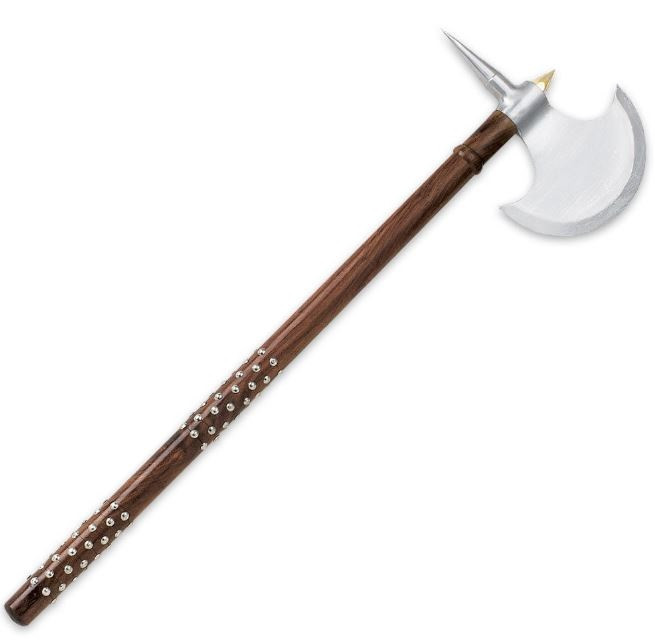 Roman Spiked Battle Axe, Hardwood Handle Hero Outdoors