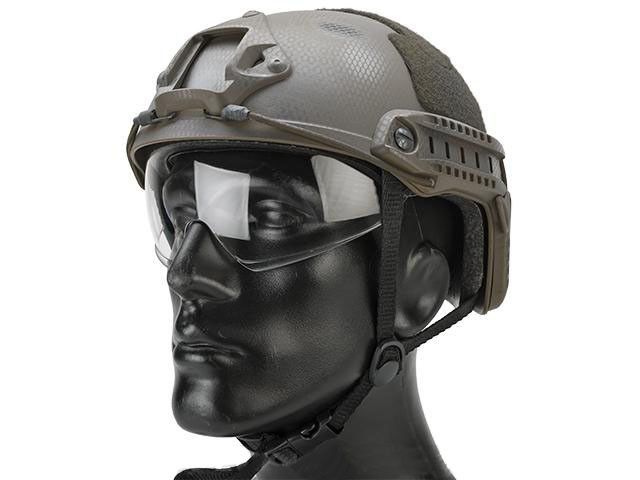 airsoft bump helmet low profile vs bike helmet Emerson Bump Type Tactical Airsoft Helmet w/ Flip-down Visor (MICH Ballistic  Type / Basic / Navy Seal)