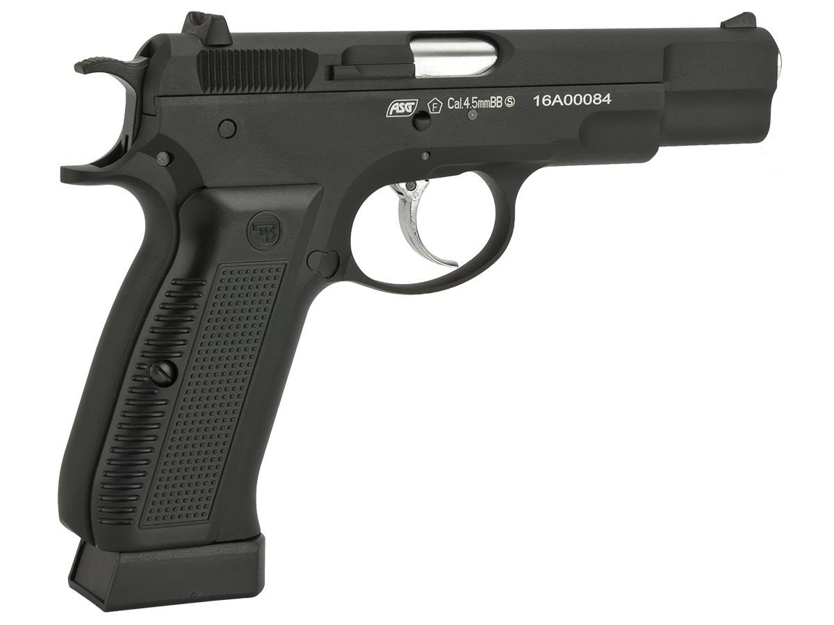 ASG CZ-75 CO2 Powered Blowback 4.5mm Air Pistol - Black - Hero