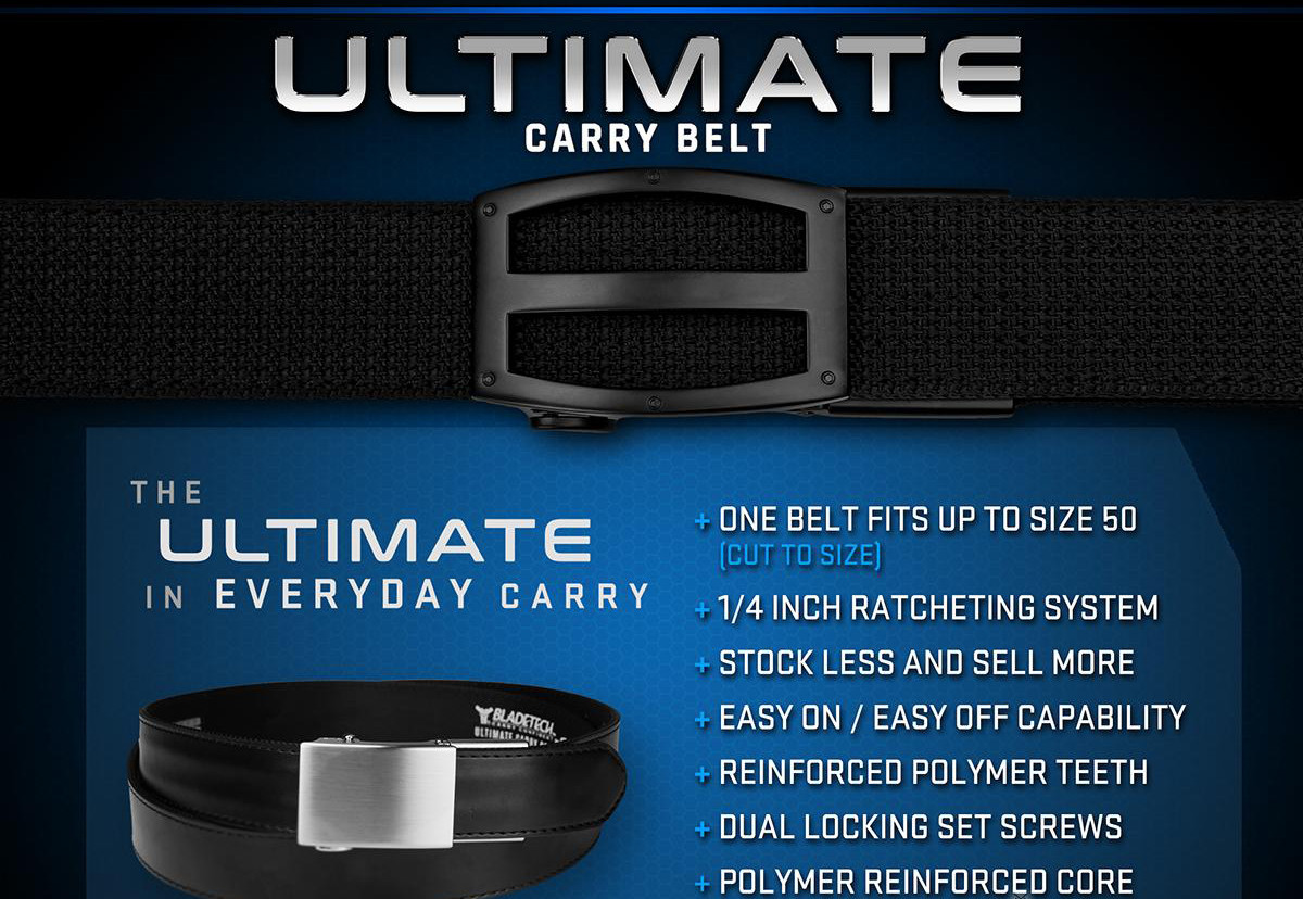 BladeTech UCB Titan Ratchet Adjustable Gun Belt (Model Nylon) Hero