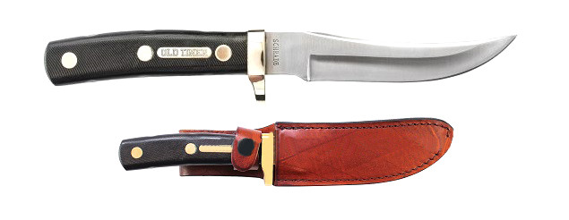 Old Timer 160OT Mountain Lion Fixed Blade w/ Leather Sheath - Hero
