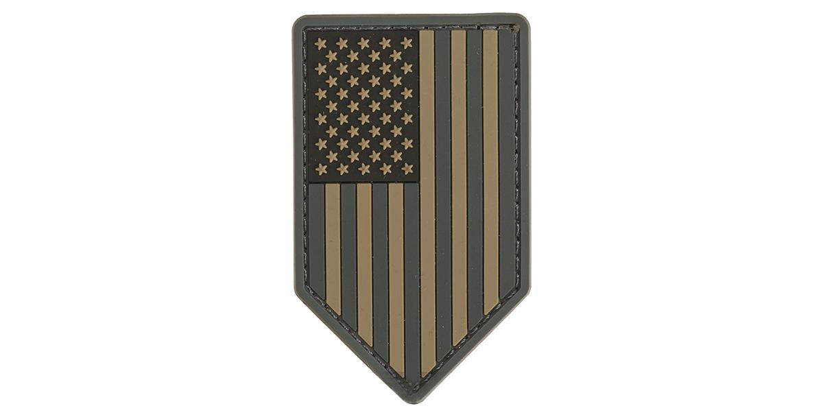 Mil-Spec Monkey PVC Vertical US Flag Patch - ACU Dark - Hero Outdoors
